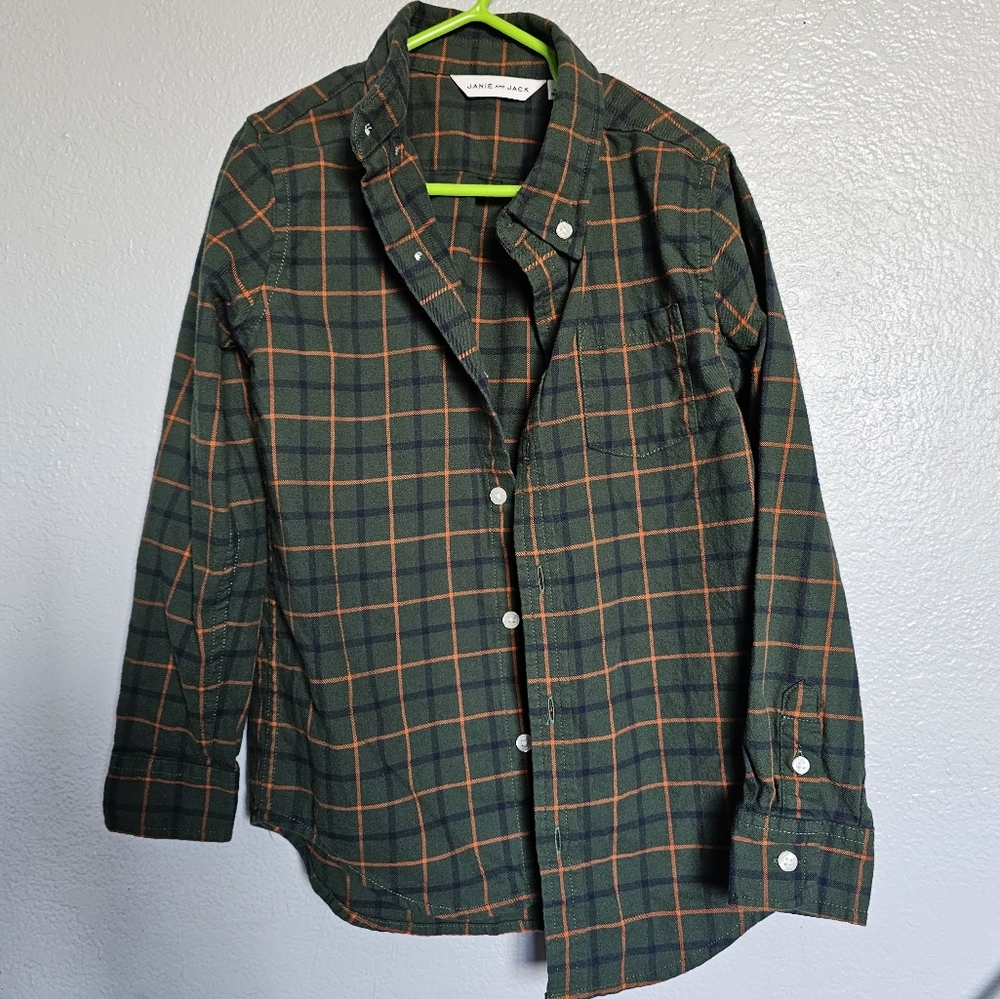Janie and Jack brushed twill shirt